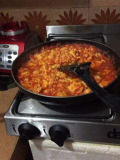 Una foto de Huevos en caldillo de Jitomate