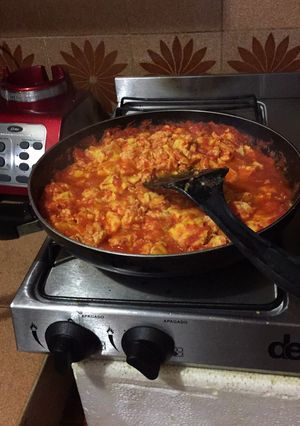 Una foto de Huevos en caldillo de Jitomate