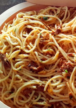 Foto resep Spaghetti Tuna Fried Chili
