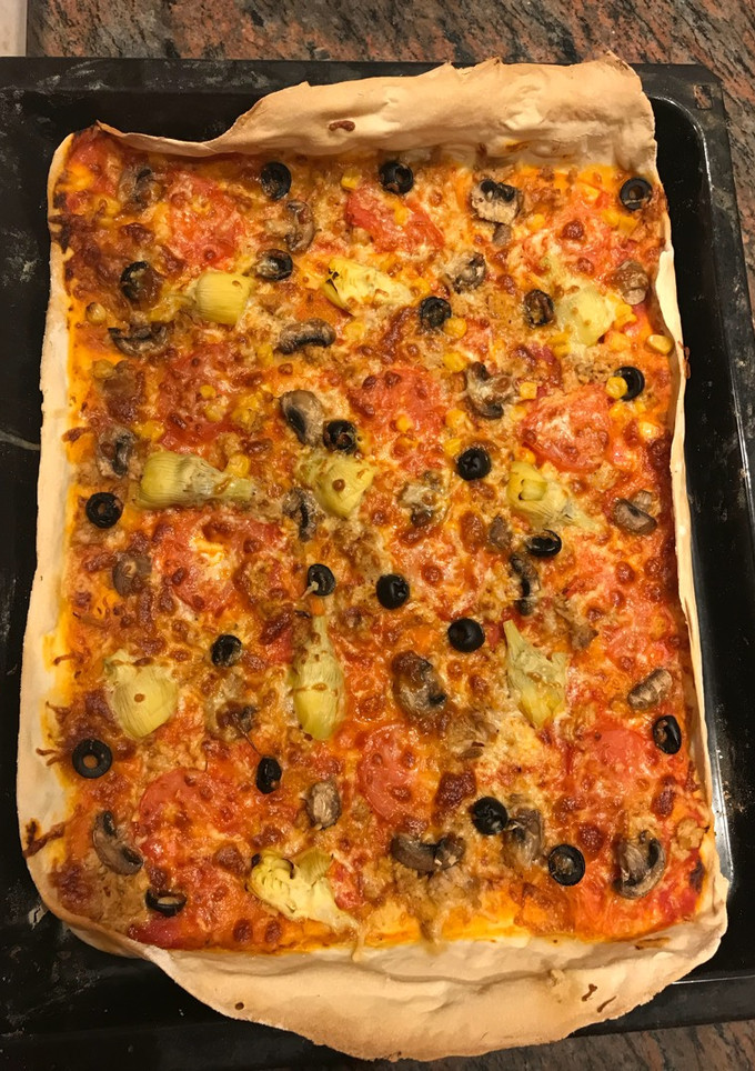 Una foto de Pizza atún