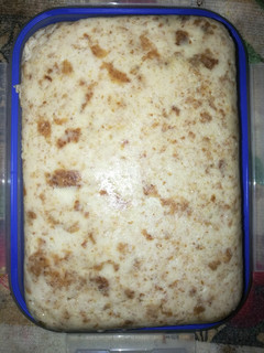 Una foto de Budín de pan integral en microondas