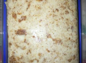 Una foto de Budín de pan integral en microondas