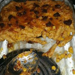 A picture of Mexican mac and cheese.