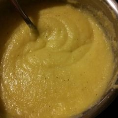 A picture of Cheesy Parmesan Corn Meal Mush.