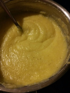 A picture of Cheesy Parmesan Corn Meal Mush.
