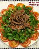 Xà lách xoang trộn thịt bò dầu giấm