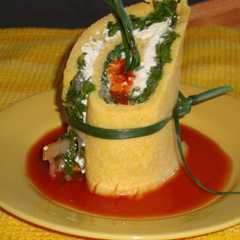Una foto de Polenta rellena