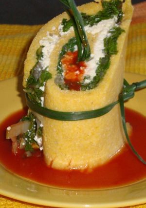 Una foto de Polenta rellena