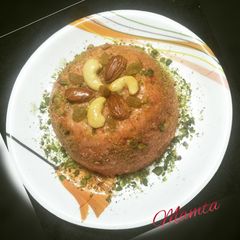 A picture of Carrot halwa in microwave.(quick and easy to make).