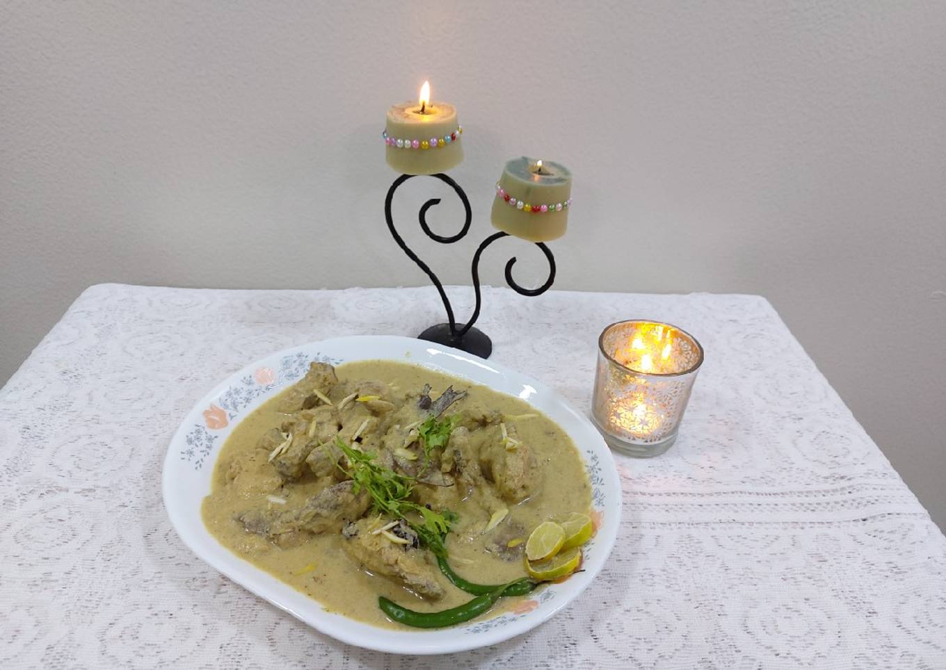 Shahi white chicken creamy qorma