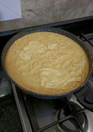 صورة لوصفة معكرونة بالبيشاميل