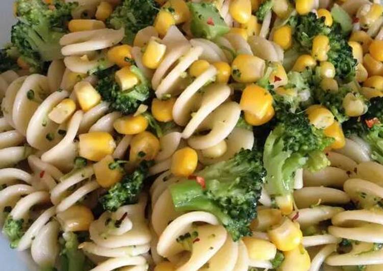 Recipe of Yummy Vickys Fusilli &amp; Veg with Anchovy Glaze, GF DF EF SF NF