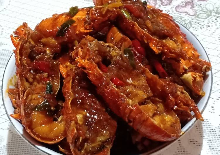 Resep Lobster tumis asam manis Anti Gagal