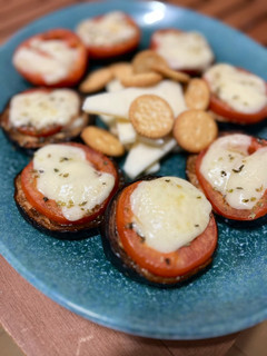 Una foto de Berenjenas tipo pizza en Airfryer