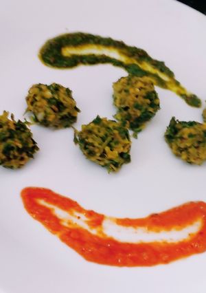 A picture of Coriander steamed pakode.