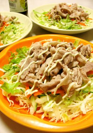 A picture of ♡Pork Shabu Salad♡ How to Boil Tender Meat.