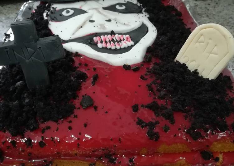 Tarta fondant terrorífica