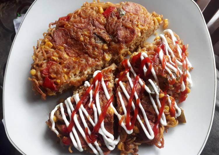 Resep Pizza Mie /miedog yang Enak Banget