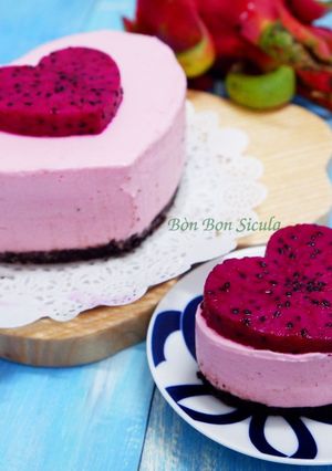 Hình của món Bánh Cheesecake Thanh Long.