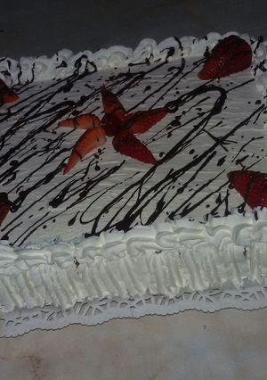 Una foto de Postre de frutillas