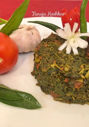 A picture of Stir fry Karmata bhaji.