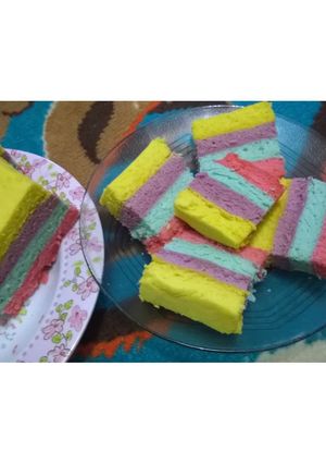 Foto resep Rainbow bolu kukus