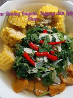 Foto resep Sayur Bening Bayam-Jagung-Labu Kuning