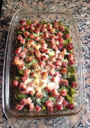 Una foto de "Tarta de Brocoli&Jamon, sin Masa"