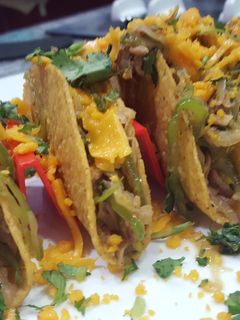 Una foto de Tacos al pastor, estilo Dominicano