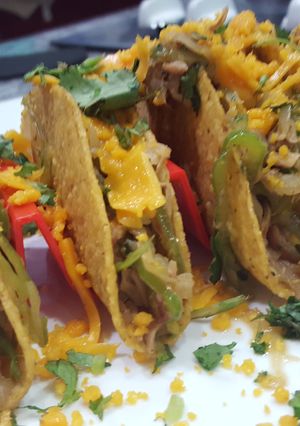 Una foto de Tacos al pastor, estilo Dominicano