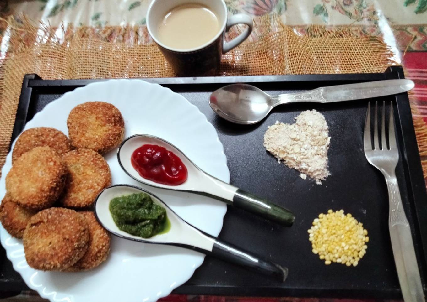 Oats and Moong dal Patties