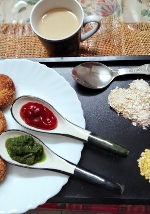 A picture of Oats and Moong dal Patties.