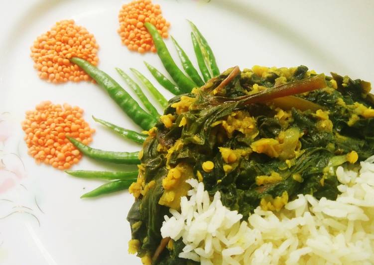 Saturday Fresh Spinach and Lentil Curry