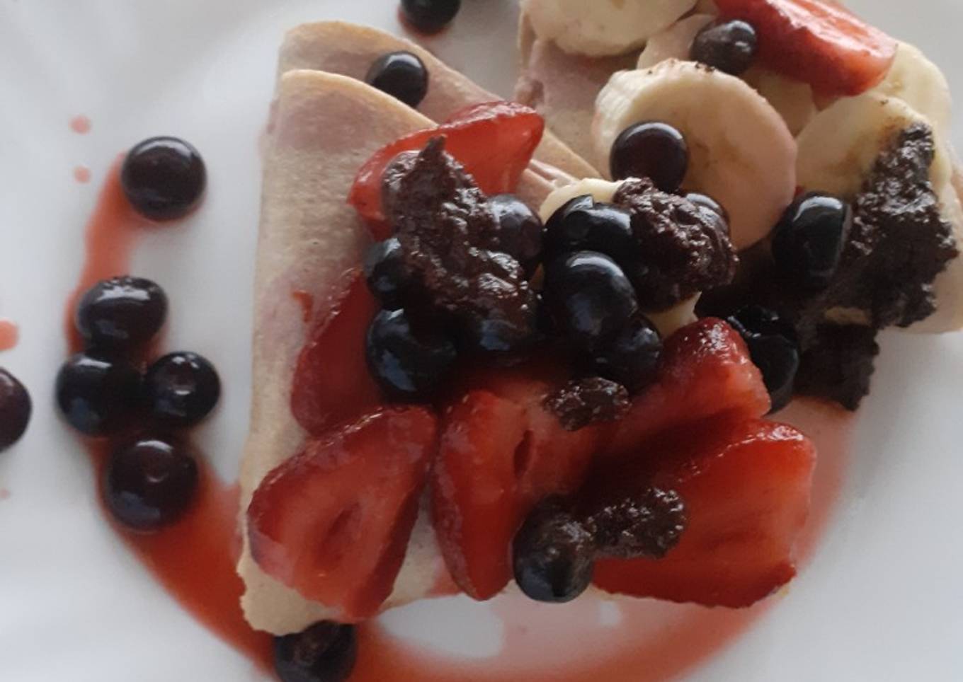 Chocolate pancake with healthy protein🍫🍫🥞