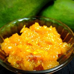A picture of Sweet and Sour Mango Pickle - Chundo Gujarati Pickle.