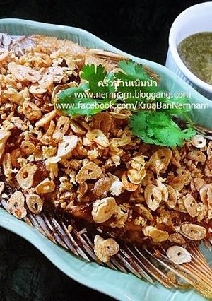 รูปของ ปลาทับทิมทอดกระเทียม