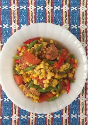 Foto resep Tofu cah buncis wortel jagung manis