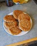 Peanut butter and oat cookies