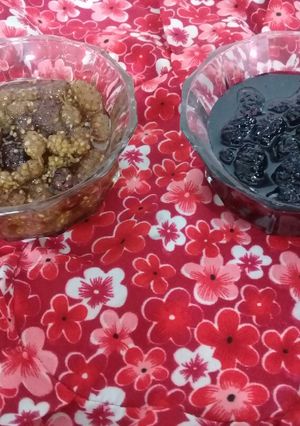 عکسی از دستور مربا شاه توته سیاه وسفید