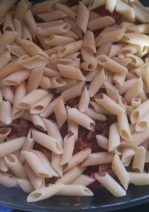 صورة لوصفة المعكرونه باللحمه المفرومه