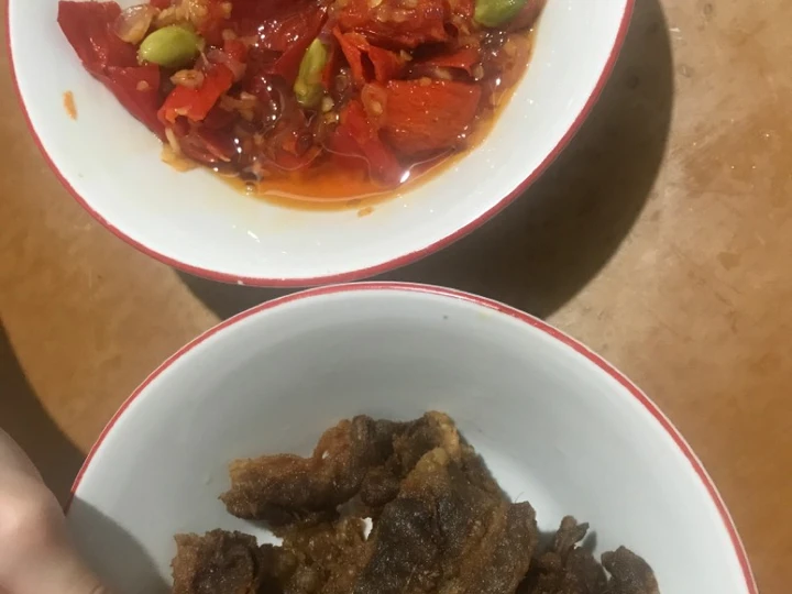 Langkah Gampang Membikin Resep Dendeng kriuk balado yang Uenak Anti Ribet, Uenak Banget