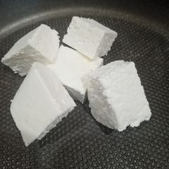 A picture of Homemade paneer.