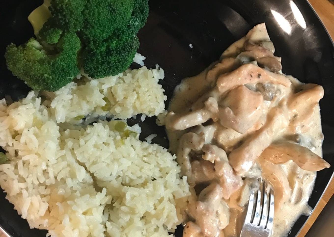 Pollo en salsa Alfredo