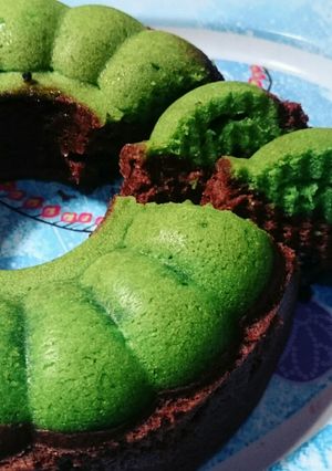 Foto resep brownies with oreo lapis pandan