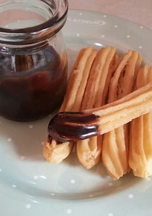 Foto resep churros saus coklat