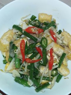 Foto resep Tumis tahu toge kacang panjang