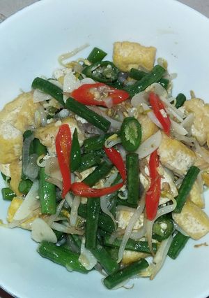 Foto resep Tumis tahu toge kacang panjang