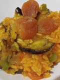 Risotto dulzón con berenjenas