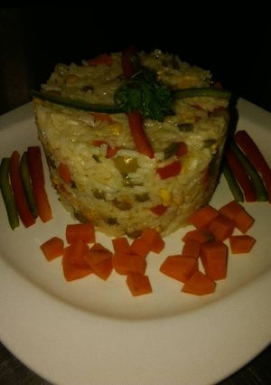 Una foto de Arroz a la jardinera