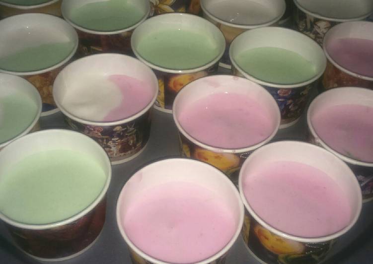 Cara Gampang Membuat Es cream warna warni yang Enak Banget